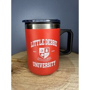 Little Debbie University | Insulated Travel Mug | Red |Stainless Steel w/ Lid